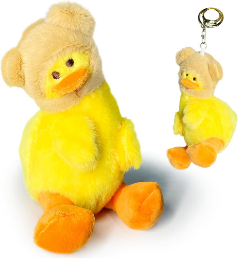 Cute Duck Stuffed Animals, Kawaii Plush for Girls and Boys, Mini Yellow Duck Plush Toys, Soft Bear Style Duck Toy, Cute Duck Plushies, Fun Stuffed...